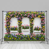 Lofaris Floral Triple Arch Doors Elegant Wedding Backdrop
